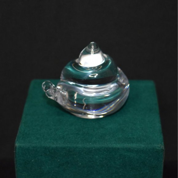 Kosta Boda Crystal Snail Paperweight Figurine 2" Signed WH5590 - Picture 2 of 12
